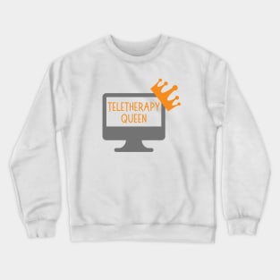 Funny Teletherapy Design for Virtual Therapists Crewneck Sweatshirt